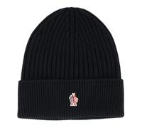 Moncler - Bonnet en maille côtelée - Femme - Accessoires - Noir - Taille: ONE Size