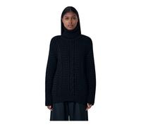 Moncler - Cable Knit Sweater - Femme - Pulls - Noir - Taille: 36 FR