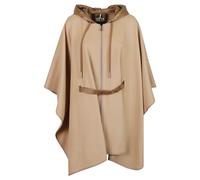 Moncler - Cape matelassé en mélange de laine - Femme - Vestes - Beige - Taille: ONE Size