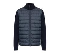 Moncler - Cardigan à Col Roulé avec Devant en Duvet - Homme - Vestes - Bleu - Taille: XL