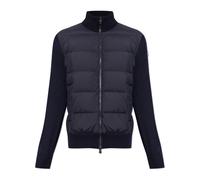 Moncler - Cardigan à col roulé avec devant matelassé - Homme - Pulls - Bleu - Taille: M