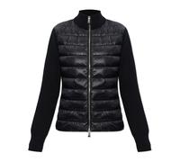 Moncler - Cardigan à col roulé avec rembourrage en duvet - Femme - Pulls - Noir - Taille: 38 FR