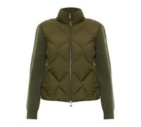 Moncler - Cardigan à devant matelassé - Femme - Pulls - Vert - Taille: 40 FR