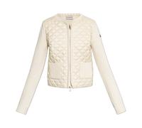 Moncler - Cardigan avec Devant Matelassé - Femme - Pulls - Beige - Taille: 42 FR