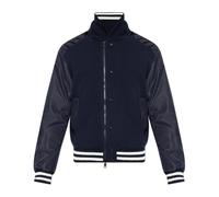 Moncler - Cardigan avec Tissus Mixtes - Homme - Pulls - Bleu - Taille: L