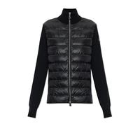 Moncler - Cardigan en Laine Matelassée - Femme - Pulls - Noir - Taille: 36 FR