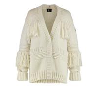 Moncler - Cardigan en laine mélangée - Femme - Pulls - Beige - Taille: 36 FR