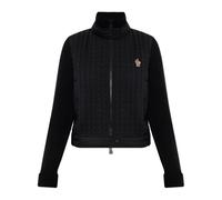 Moncler - Cardigan Matelassé - Femme - Sweatshirts et sweats à capuche - Noir - Taille: 40 FR