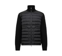 Moncler - Cardigan z zamkiem i pikowaniem - Homme - Pulls - Noir - Taille: XL