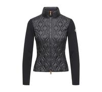 Moncler - Cardigan zippé à matelassage ondulé - Femme - Vestes - Bleu - Taille: 40 FR