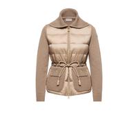 Moncler - Cardigan zippé à taille coulissée - Femme - Vestes - Brun - Taille: 42 FR