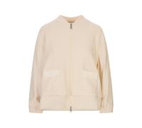 Moncler - Cardigan zippé en bouclette - Femme - Pulls - Blanc - Taille: 36 FR