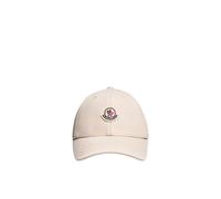 Moncler - Casquette de baseball en coton avec logo - Femme - Accessoires - Blanc - Taille: ONE Size