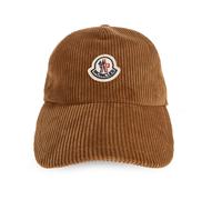 Moncler - Casquette de baseball en velours côtelé - Femme - Accessoires - Brun - Taille: ONE Size