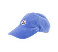 Moncler - Casquette en velours avec écusson logo - Femme - Accessoires - Bleu - Taille: ONE Size