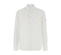 Moncler - Chemise Blanche Classique avec Patch Logo - Homme - Chemises - Blanc - Taille: M