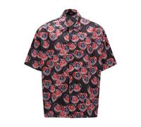 Moncler - Chemise Bleu Rouge à Imprimé Cœur - Homme - Chemises - Multicolore - Taille: M