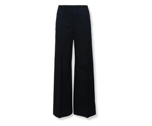 Moncler - Cotton Poplin Pants - Femme - Pantalons - Bleu - Taille: 40 FR