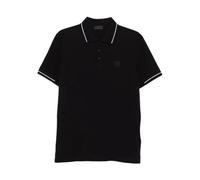 Moncler - Cotton SS Polo - Homme - Tops - Noir - Taille: L