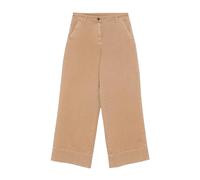 Moncler - Cotton Wide Leg Pants - Femme - Pantalons - Beige - Taille: 38 FR