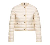 Moncler - Doudoune Courte Fleurs Bordée de Bou emme - Vestes - Blanc - Taille: 40 FR