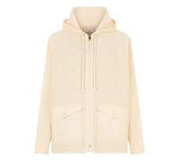 Moncler - Erable Bouclé Hooded Jacket - Femme - Sweatshirts et sweats à capuche - Blanc - Taille: 44 FR
