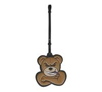 Moncler, Femme, Accessoires, Brun, Taille: ONE Size Porte-clés en cuir avec écusson ours
