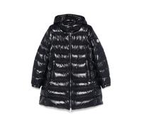 Moncler, Femme, Manteaux, Bleu, Taille: 40 FR Manteau Bleu Marine à Capuche avec Logo