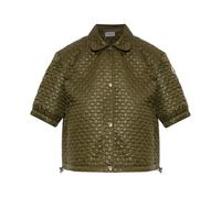 Moncler, Femme, Vestes, Vert, Taille: 38 FR Chemise à manches courtes matelassée et fleurie