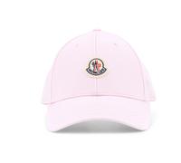 Moncler - Logo Cotton Gabardine Baseball Cap - Femme - Accessoires - Rose - Taille: ONE Size