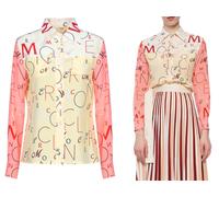 Moncler Genius Lettre Logo Imprimé Chemise En Soie XS