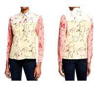 Moncler Genius Lettre Logo Imprimée Chemise En Soie Haut S