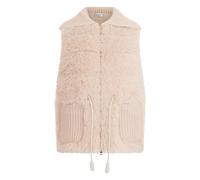 Moncler - Gilet sans manches doux - Femme - Vestes - Beige - Taille: 36 FR