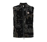 Moncler - Gilet Teddy matelassé réversible imprimé cachemire - Homme - Vestes - Noir - Taille: L