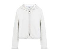 Moncler - Sweat à capuche zippé en tricot gaufré - Femme - Pulls - Beige - Taille: 40 FR