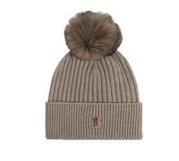 Moncler - Grenoble Après-Ski Beanie - Femme - Accessoires - Beige - Taille: ONE Size