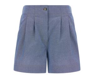Moncler - Grenoble Chambray Shorts - Femme - Shorts - Bleu - Taille: 38 FR