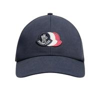 Moncler, Homme, Accessoires, Bleu, Taille: ONE Size Casquette de baseball en gabardine de coton avec logo