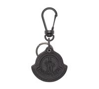 Moncler, Homme, Accessoires, Noir, Taille: ONE Size Logo Leather Key Ring