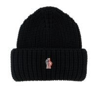 Moncler, Homme, Accessoires, Noir, Taille: ONE Size Logo Wool Beanie