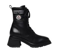 Moncler - Gigi Bottines en cuir à lacets - Femme - Chaussures - Noir - Taille: 36 EU