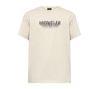 Moncler - Logo Cotton Jersey T-Shirt - Homme - Tops - Beige - Taille: 2XL