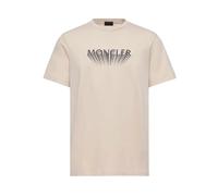 Moncler - Logo Cotton Jersey T-Shirt - Homme - Tops - Beige - Taille: M