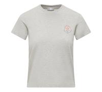 Moncler - Logo Cotton T-Shirt - Femme - Tops - Gris - Taille: 36 FR