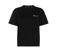 Moncler - Logo Cotton T-Shirt - Femme - Tops - Noir - Taille: 36 FR