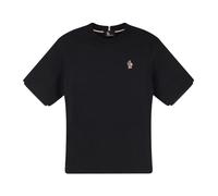 Moncler - Logo Cotton T-Shirt - Femme - Tops - Noir - Taille: 40 FR
