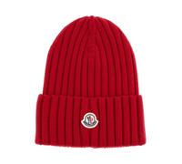 Moncler - Logo Motif Beanie - Femme - Accessoires - Rouge - Taille: ONE Size