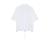 Moncler - Logo Patch Cotton Polo - Femme - Tops - Blanc - Taille: 38 FR