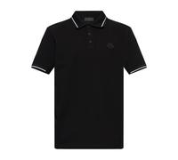 Moncler - Logo Patch Cotton Polo - Homme - Tops - Noir - Taille: M