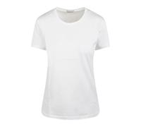 Moncler - Logo Patch Cotton T-shirt - Femme - Tops - Blanc - Taille: 38 FR